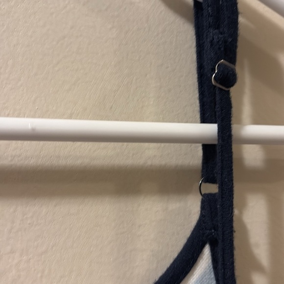 Market & Spruce blue and White Asymmetrical faux wrap Sundress - XL - Picture 5 of 6